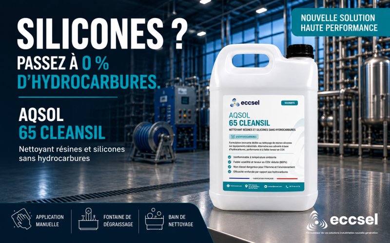AQSOL 65 CLEANSIL : la solution pour le nettoyage des résines silicones